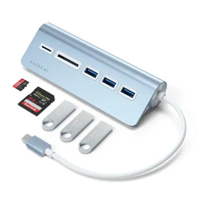 Satechi USB-C Combo Hub For Desktop (Blue) - Digital3d.com.au